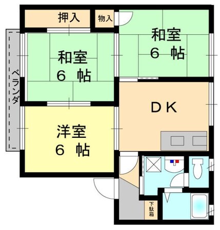 メゾンドゥ片山Iの物件間取画像